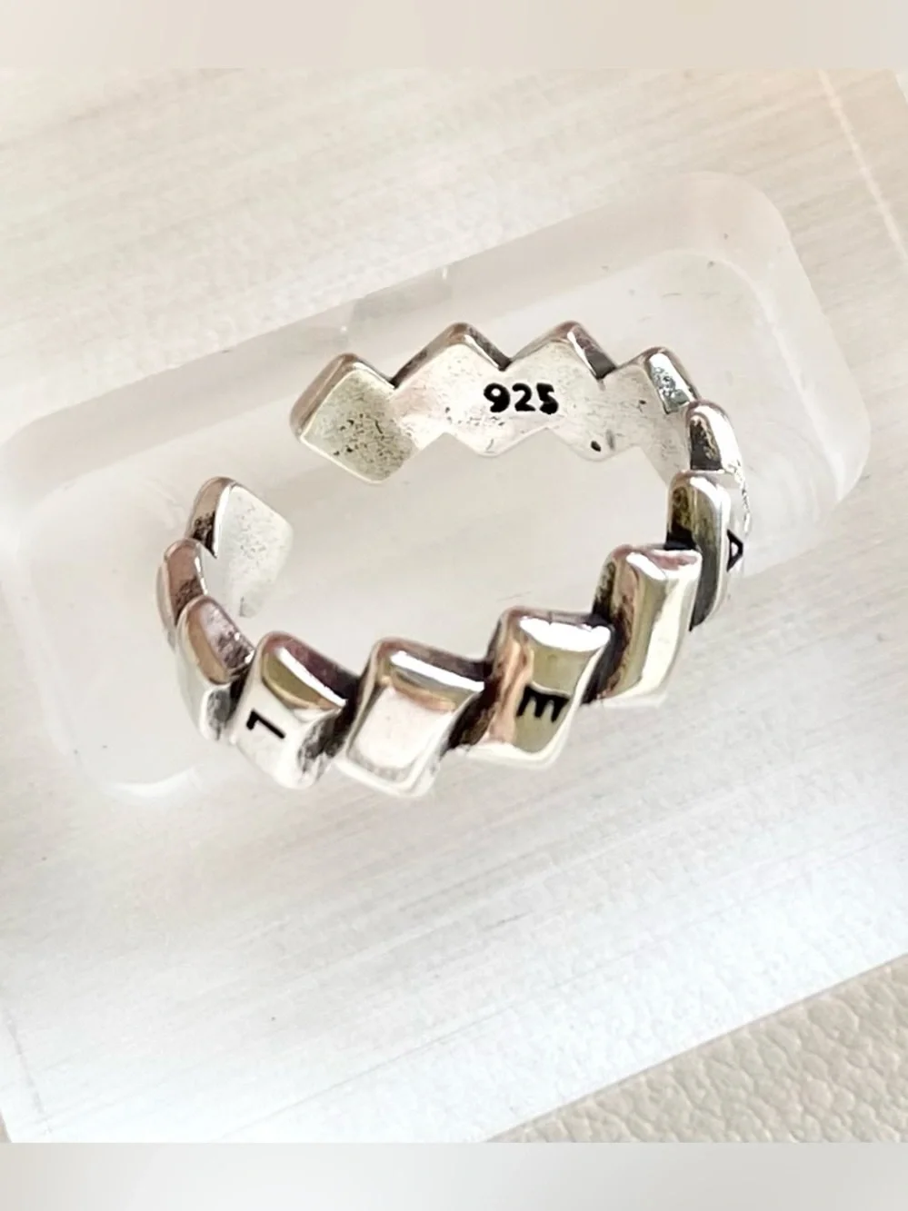 Sterling Silver Zigzag Stackable Ring - 925